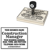 Tampons Encreurs Directeur de construction avec nom, adresse, etc (Tamponné)