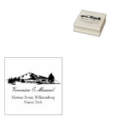 Tampons Encreurs Distant Mountains Wooden Stamp (Tamponné)