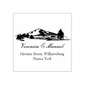 Tampons Encreurs Distant Mountains Wooden Stamp (Impression)