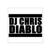 TAMPONS ENCREURS DJ CHRIS DIABLO LOGO RUBBER STAMP MOYEN (Impression)