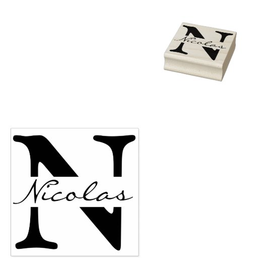 Tampons Encreurs do-it-yourself - Simple Monogramme / Nom (Tamponné)