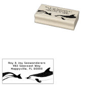 Tampons Encreurs Dolphins Adresse de retour Timbre en bois d'encre (Tamponné)