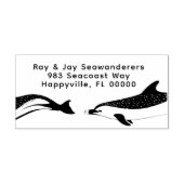 Tampons Encreurs Dolphins Adresse de retour Timbre en bois d'encre (Impression)