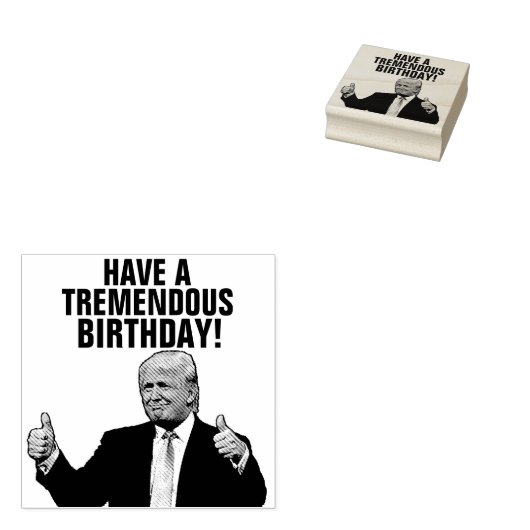 TAMPONS ENCREURS DONALD TRUMP BIRTHDAY RUBBER STAMP (Tamponné)