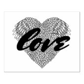 Tampons Encreurs Doodle de coeur ailé (Impression)