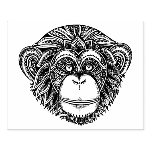 Tampons Encreurs Doodle de l'illusion du singe (Impression)