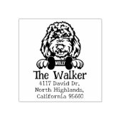 Tampons Encreurs Doodle doré, adresse de retour, (Impression)