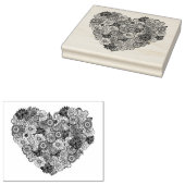 Tampons Encreurs Doodle du coeur floral (Tamponné)