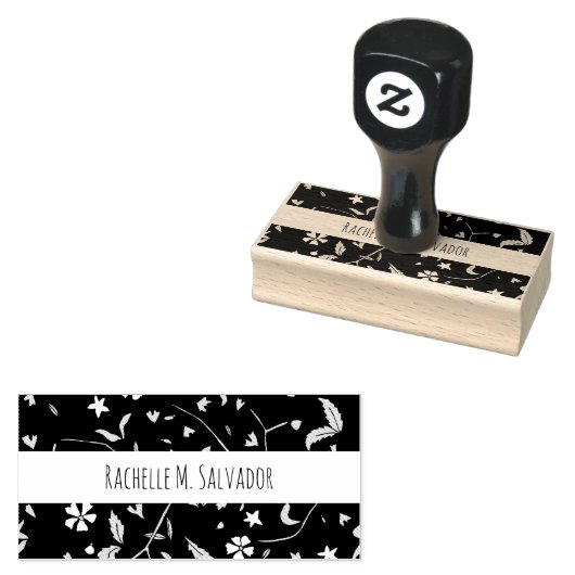 Tampons Encreurs Doodle Flower Solid - Timbre en caoutchouc personn (Tamponné)