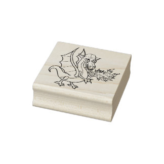 Tampons Encreurs dragon à souffle de feu avec casquette