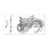 Tampons Encreurs Dragon de style Art Nouveau avec devise latine (Impression)