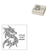 Tampons Encreurs Dragon rempli de Motif de points - à gauche (Tamponné)