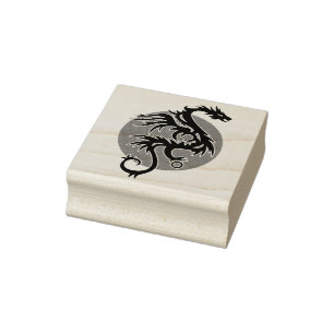 Tampons Encreurs Dragon Sun left - noir rouge blanc + vos idées
