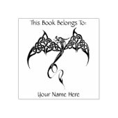 Tampons Encreurs Dragon tribal celtique noir blanc (Impression)
