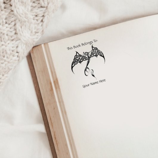 Tampons Encreurs Dragon tribal celtique noir blanc