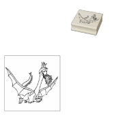 Tampons Encreurs dragon volant respirer le feu (Tamponné)