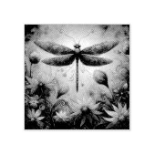 Tampons Encreurs Dragonfly lunaire Floral Art Abstrait Turquoise ro (Impression)