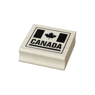 Tampons Encreurs drapeau canadien de la feuille d'érable coutume