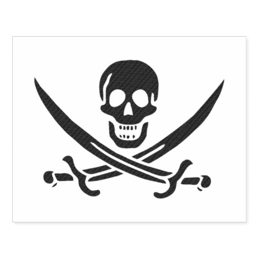 Tampons Encreurs Drapeau de crâne obsidien Drapeau de pirate Calico (Impression)