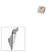 Tampons Encreurs Drapeau palestinien et carte avec Motif Keffiyeg (Tamponné)