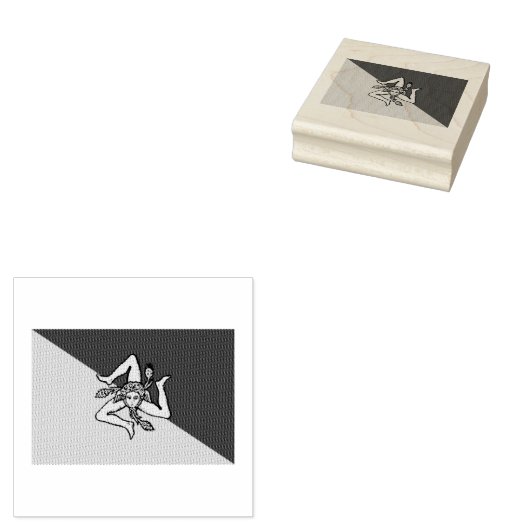 Tampons Encreurs Drapeau Sicile Timbre en caoutchouc (Tamponné)