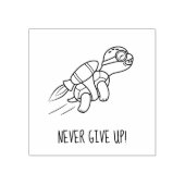 Tampons Encreurs Drôle Cartoon Jetpack Turtle Motivational (Impression)