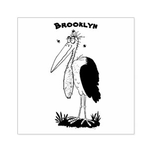 Tampons Encreurs Drôle dessin animé de cigogne en marabou
