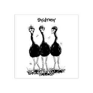 Tampons Encreurs Drôle dessin animé du trio australien emu