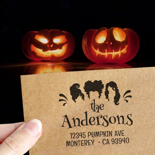 Tampons Encreurs Drôle Halloween Hocus Pocus Soeurs Retour Adresse