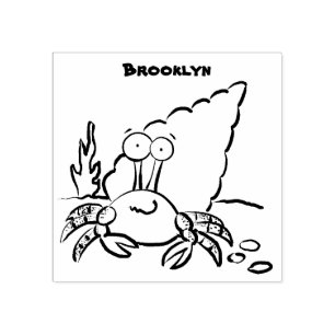 Tampons Encreurs Drôle mignon caricature pourpre crabe ermite