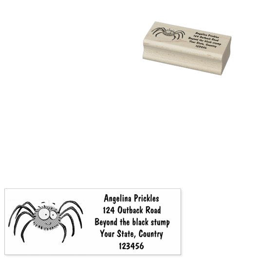 Tampons Encreurs Drôle mignon dessin animé d'araignée moelleuse (Tamponné)