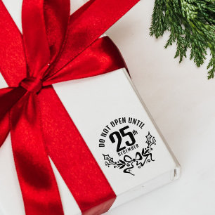 Tampons Encreurs Drôle Ne pas ouvrir jusqu'au 25 Décembre, Noël