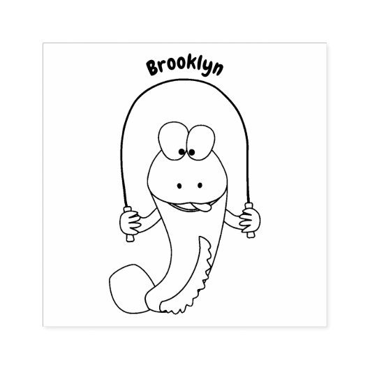 Tampons Encreurs Drôle sauter boudskipper poisson dessin animé (Impression)