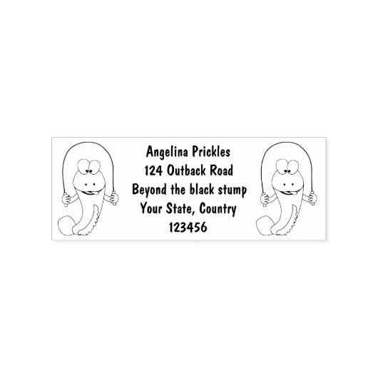 Tampons Encreurs Drôle sauter boudskipper poisson dessin animé (Impression)