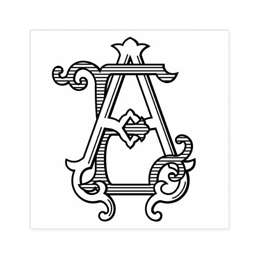Tampons Encreurs EAE Monogram EA Monogramme Ecran en caoutchouc (Impression)