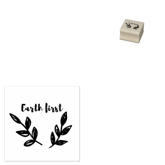 Tampons Encreurs Earth first / Eco friendly, zéro déchet, devenez é (Tamponné)