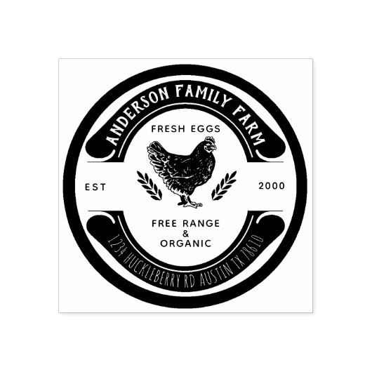 Tampons Encreurs Eaux fraîches Retro Custom Family Étiquettes en ca (Impression)