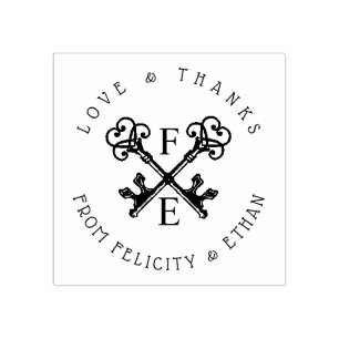 Tampons Encreurs Écran noir et blanc à clé Vintage