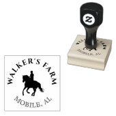 Tampons Encreurs Écran vintage élégant cheval monogramme Stamp (Tamponné)