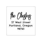 Tampons Encreurs Écriture moderne Nom de famille Adresse de retour (Impression)