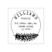 Tampons Encreurs Écriture Rustique Pine Cone Family Adresse de reto (Impression)