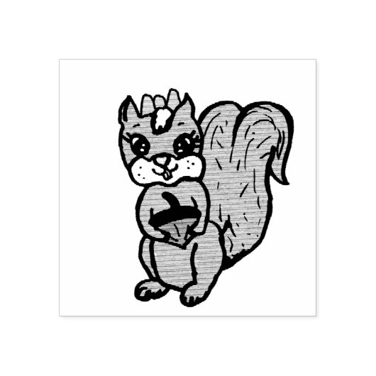 Tampons Encreurs Écureuil blanc mignon (Impression)