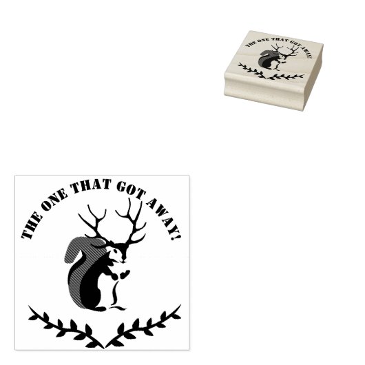 Tampons Encreurs Écureuil Noir Avec Antler À Dix Points (Tamponné)