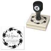 Tampons Encreurs Élégance océanique | Timbre d'adresse de retour (Tamponné)