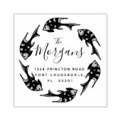 Tampons Encreurs Élégance océanique | Timbre d'adresse de retour (Impression)