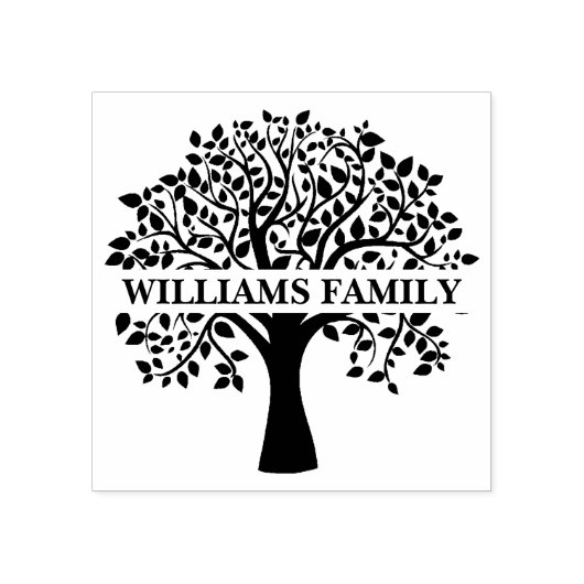 Tampons Encreurs Elégant arbre généalogique personnalisé Timbre en (Impression)