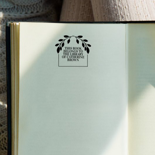 Tampons Encreurs Élégant Arc De Verdure Ce Livre Appartient À