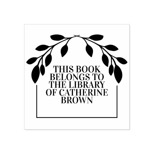 Tampons Encreurs Élégant Arc De Verdure Ce Livre Appartient À (Impression)