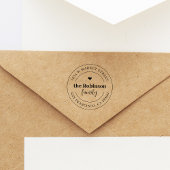 Tampons Encreurs Elegant Boho Heart Round Family Adresse de retour