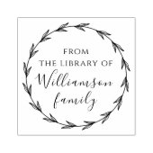 Tampons Encreurs Élégant Botanique Custom Family Library Livres (Impression)